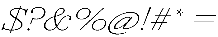 AgathaItalicVAR UltraExpandedThinItalic Instance Font OTHER CHARS
