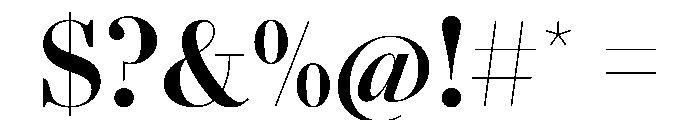 AgathaVAR CondensedBoldContrast Instance Font OTHER CHARS