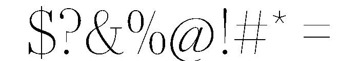 AgathaVAR CondensedThinContrast Instance Font OTHER CHARS
