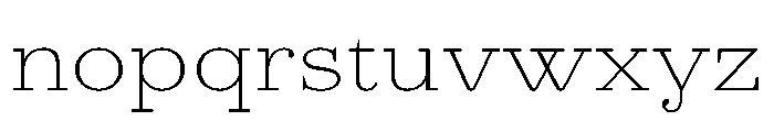 AgathaVAR ExpandedThin Instance Font LOWERCASE
