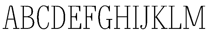 AgathaVAR ExtraCondensedThin Instance Font UPPERCASE