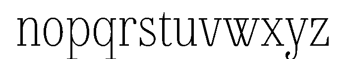 AgathaVAR ExtraCondensedThin Instance Font LOWERCASE