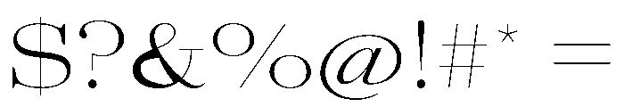 AgathaVAR UltraExpandedExtraLightContrast Instance Font OTHER CHARS