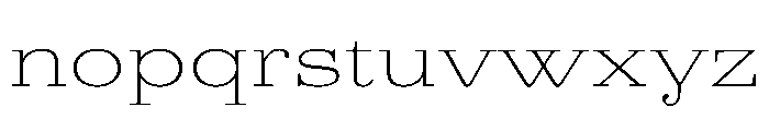 AgathaVAR UltraExpandedThin Instance Font LOWERCASE