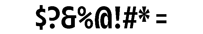 AgenaDisplay CondensedBold Font OTHER CHARS