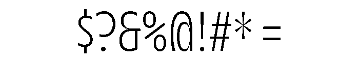 AgenaDisplay CondensedLight Font OTHER CHARS