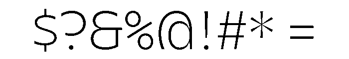 AgenaDisplay Light Font OTHER CHARS