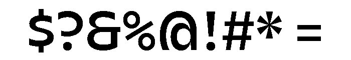 AgenaDisplay Medium Font OTHER CHARS
