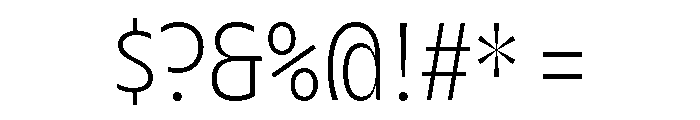 AgenaDisplay NarrowLight Font OTHER CHARS