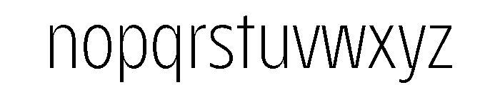 AgenaDisplay NarrowLight Font LOWERCASE