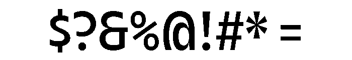 AgenaDisplay NarrowMedium Font OTHER CHARS