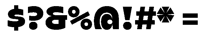 AgenaDisplay WideBlackest Font OTHER CHARS