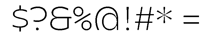 AgenaDisplay WideLight Font OTHER CHARS