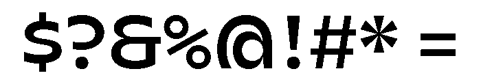 AgenaDisplay WideMedium Font OTHER CHARS
