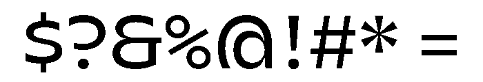AgenaDisplay WideRegular Font OTHER CHARS