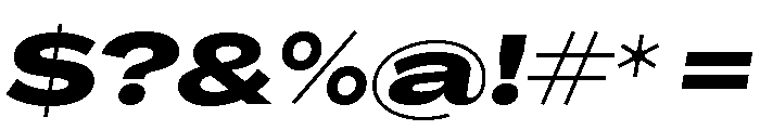 Agrandir Grand Heavy Italic Font OTHER CHARS