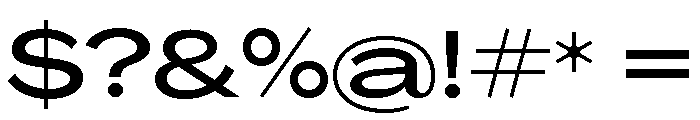 Agrandir Variable 55 Font OTHER CHARS