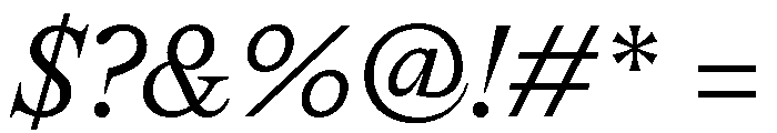 Aguzzo Regular Italic 8 Font OTHER CHARS