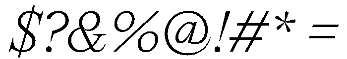 AguzzoItalic TRIAL LightItalic Instance Font OTHER CHARS