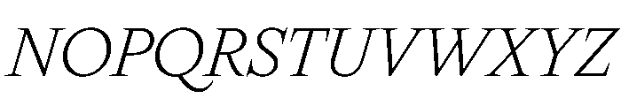 AguzzoItalic TRIAL LightItalic Instance Font UPPERCASE