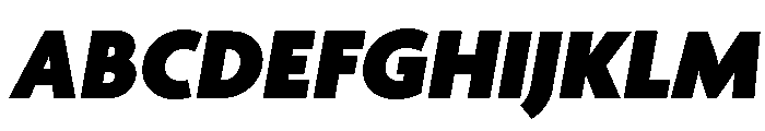 Agenda One Black Italic Font UPPERCASE