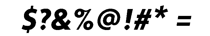 Agenda One Bold Italic Font OTHER CHARS