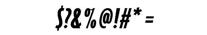 Agenda One Compressed Bold Italic Font OTHER CHARS