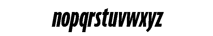 Agenda One Compressed Bold Italic Font LOWERCASE