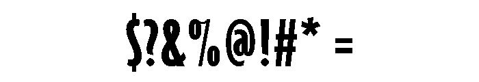Agenda One Compressed Bold Font OTHER CHARS