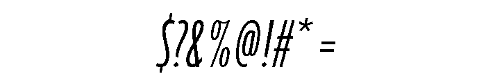Agenda One Compressed Light Italic Font OTHER CHARS