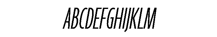 Agenda One Compressed Light Italic Font UPPERCASE