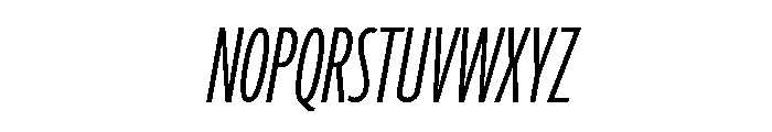 Agenda One Compressed Light Italic Font UPPERCASE