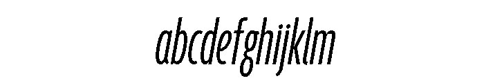 Agenda One Compressed Light Italic FONT