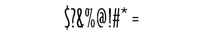 Agenda One Compressed Light Font OTHER CHARS