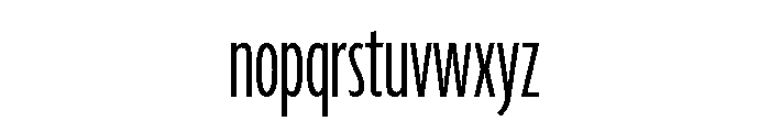 Agenda One Compressed Light Font LOWERCASE