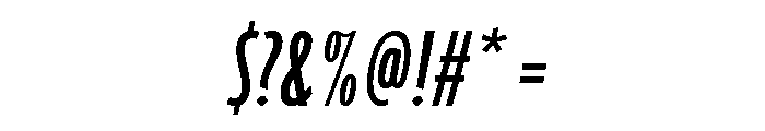 Agenda One Compressed Medium Italic Font OTHER CHARS