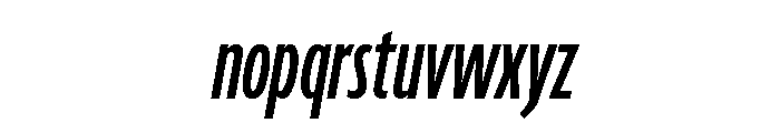 Agenda One Compressed Medium Italic Font LOWERCASE
