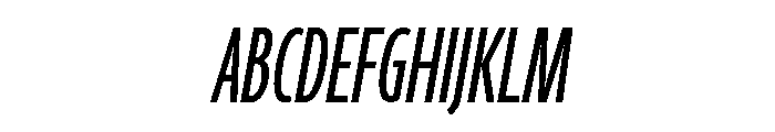 Agenda One Compressed Regular Italic Font UPPERCASE