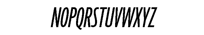 Agenda One Compressed Regular Italic Font UPPERCASE