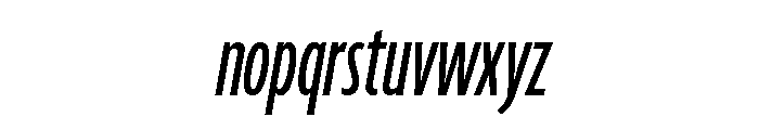 Agenda One Compressed Regular Italic Font LOWERCASE