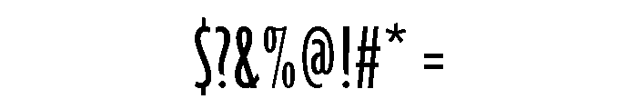 Agenda One Compressed Regular Font OTHER CHARS