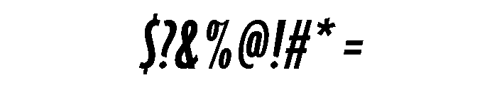 Agenda One Compressed Semi Bold Italic Font OTHER CHARS