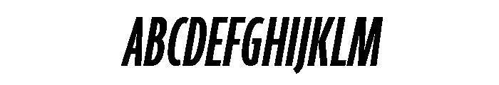 Agenda One Compressed Semi Bold Italic Font UPPERCASE