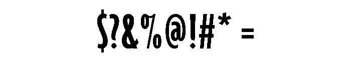 Agenda One Compressed Semi Bold Font OTHER CHARS