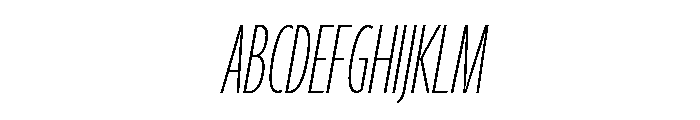Agenda One Compressed Thin Italic Font UPPERCASE