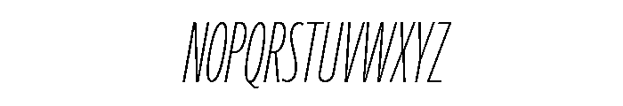 Agenda One Compressed Thin Italic Font UPPERCASE