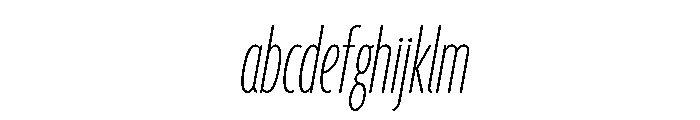 Agenda One Compressed Thin Italic FONT