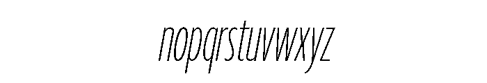 Agenda One Compressed Thin Italic Font LOWERCASE