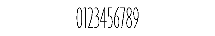Agenda One Compressed Thin Font OTHER CHARS