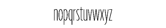 Agenda One Compressed Thin Font LOWERCASE